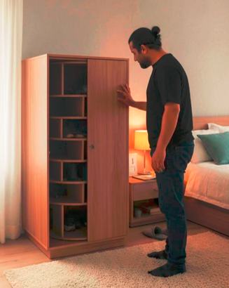 Luxury Rotating Shoe Storage Armoire
