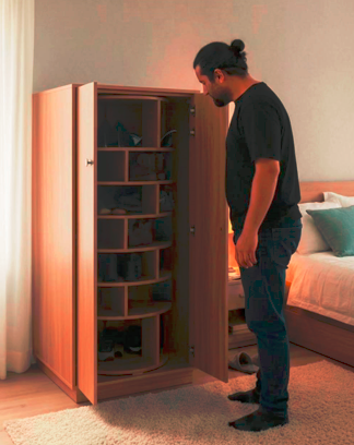 Luxury Rotating Shoe Storage Armoire